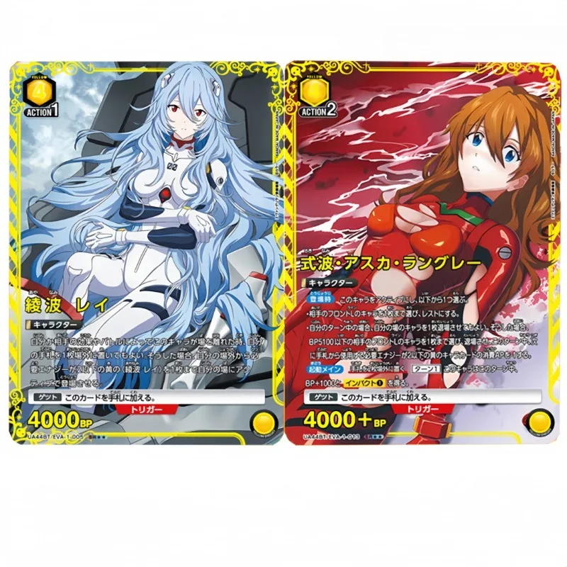 

Коллекционная карточка-игрушка DIY UA EVA Series, 2 шт., Аска Лангли Сорю, Аянами Рей, с горячим тиснением и цветным эффектом, аниме-игра