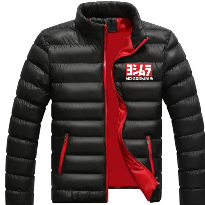 Yoshimura-Chaqueta de algodón con estampado de marca para hombre, chaqueta de plumón cómoda con cremallera, personalizable, Popular, Color sólido, estilo clásico, Otoño, 2024