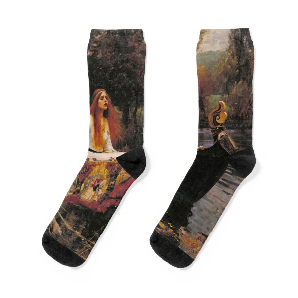 

The Lady of Shallot - John William Waterhouse Socks luxe Christmas hiking Toe sports Socks For Girls Men's