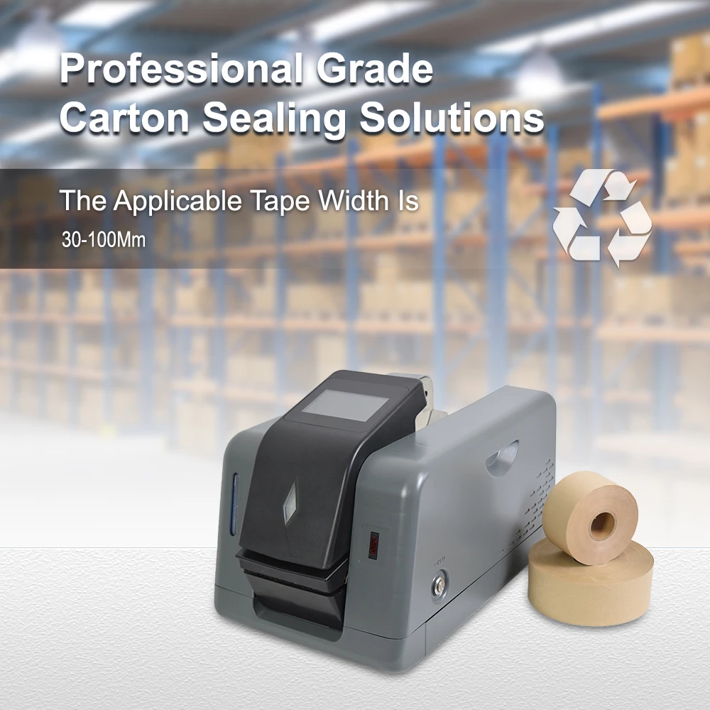 2025 Application Witdth 4-8CM Gummed Water Activated Machine Automatic Packaging Wet Kraft Paper Electric Tape Dispenser