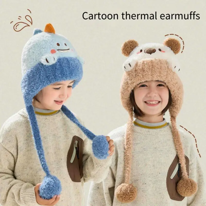 Anime Hello Kitty Kawaii Hat Sanrio Cartoon Melody Children New Cute Plush Thicken Windproof Ear Protection Warm Soft Hat Gift