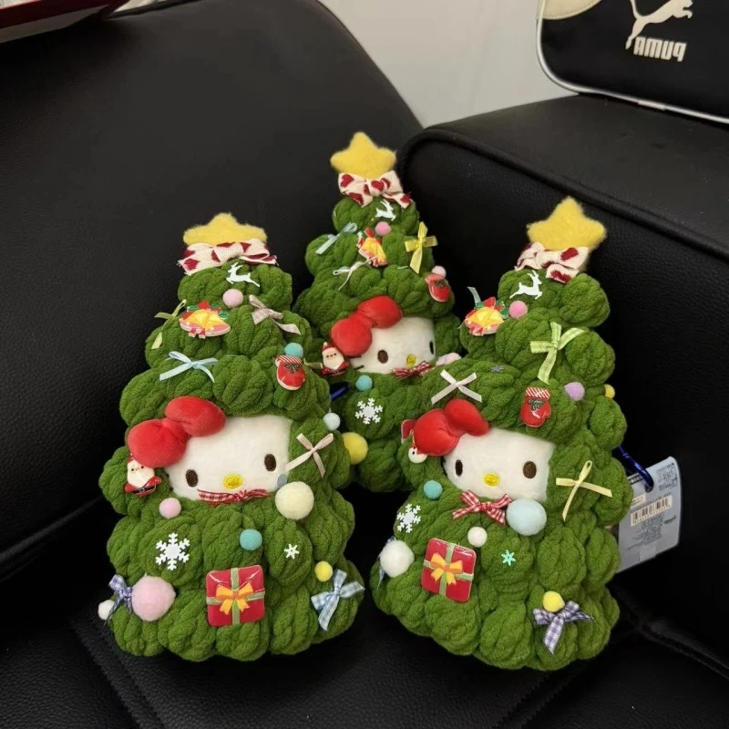 

Christmas Tree Snowman Plush Keychain Sanrio Style Holiday Bag Charm Cute Doll Soft Stuffed Gift For Girls Kawaii Decor