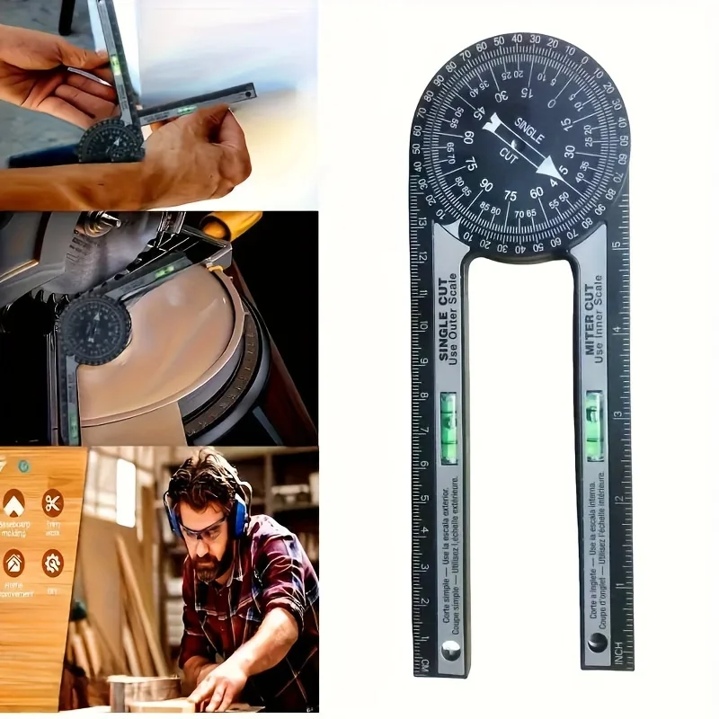 

New 360 Horizontal Angle Gauge Protractor Woodworking A ngle Ruler Woodworking Cutting Positioner 360 Protractor