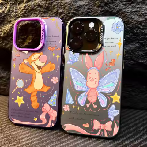 Winnie the Pooh Tigger Piglet For Samsung Galaxy S25 Edge S24 S23 S22 S21 S20 FE Ultra Lite Plus Colorful Silver Phone case Capa