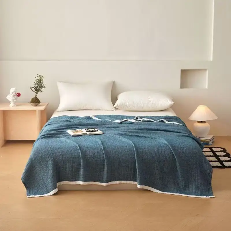 1Pc Solid Color Multi-functional Throw Blanket Washable Air Conditioner Quilt Summer Cooling Nap Blanket Sofa Couch Cover Shawl