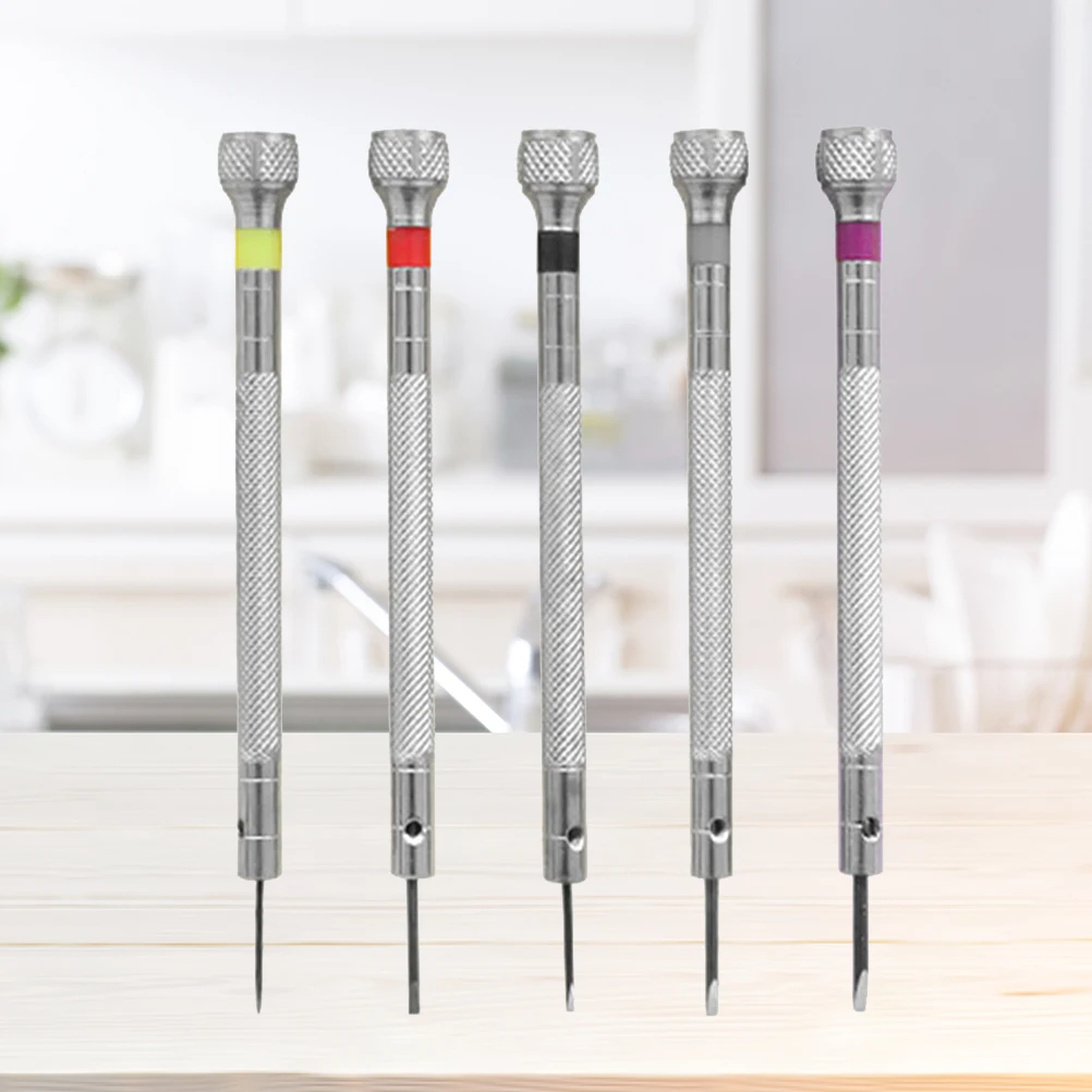 

5pcs Screwdriver Set Durable Lightweight Mini Repair Kit for Eyeglasses Sunglasses Watches Jewelries Portable Tool Pouch