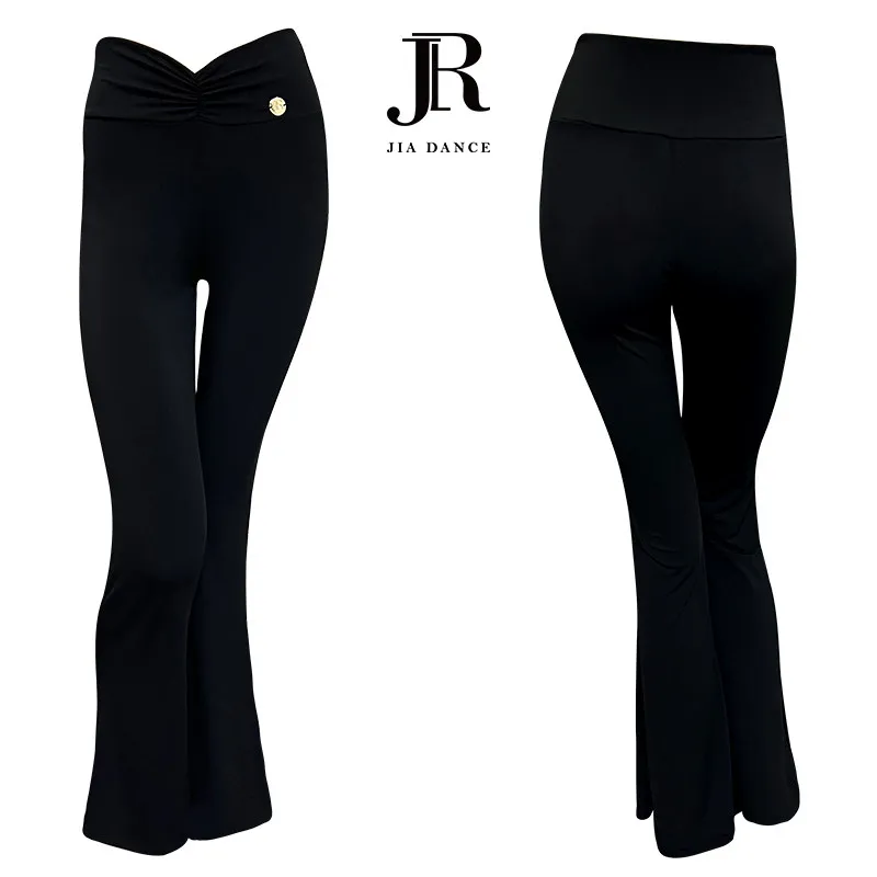 Customized Slim-Fit Latin Modern Dance Pants for Women Fashionable Premium Ballroom Dance Trousers Group Stage Bottom Wear