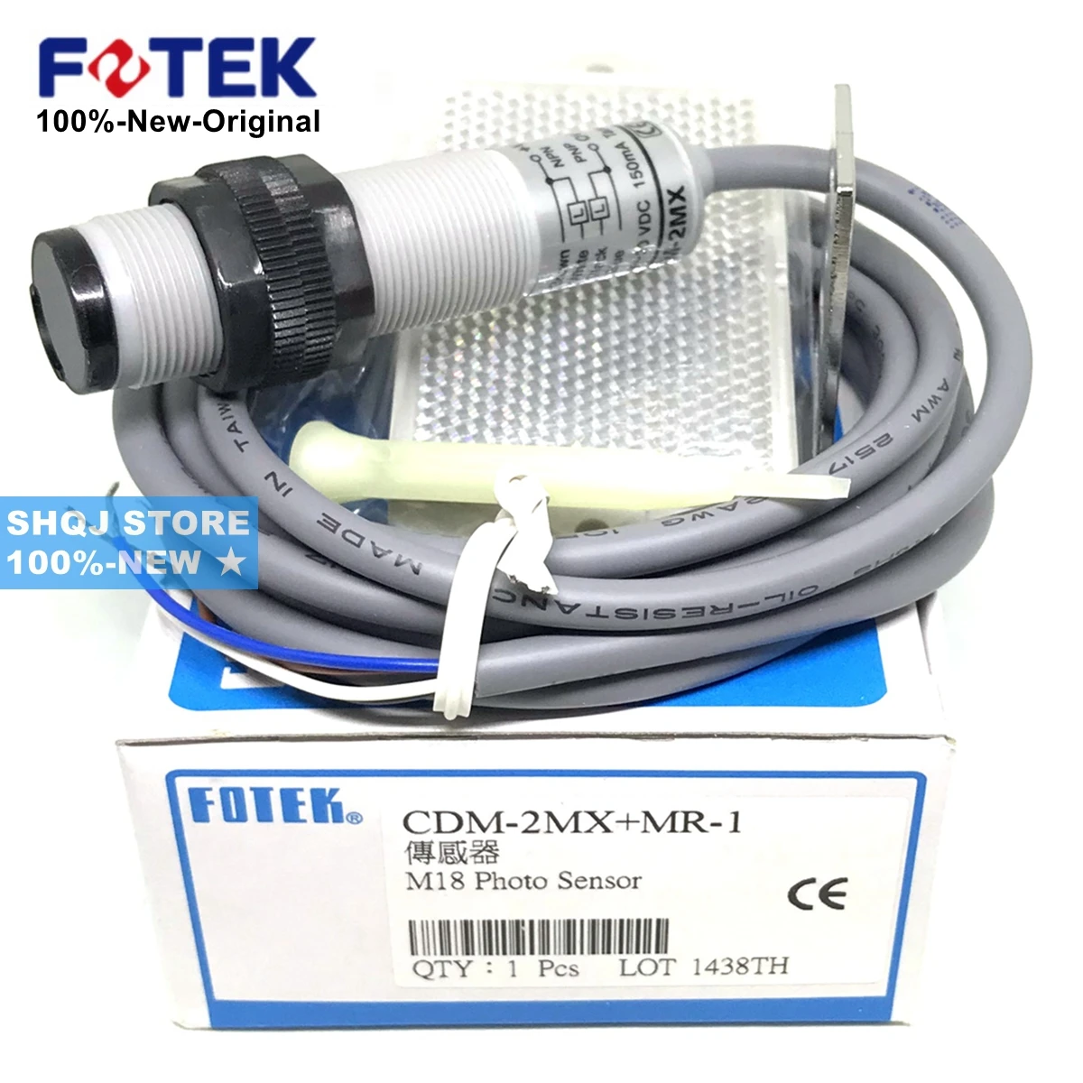 Fotek-foto Sensor Interruptor Original Cdm2mx Mr1 M18 100 Novo
