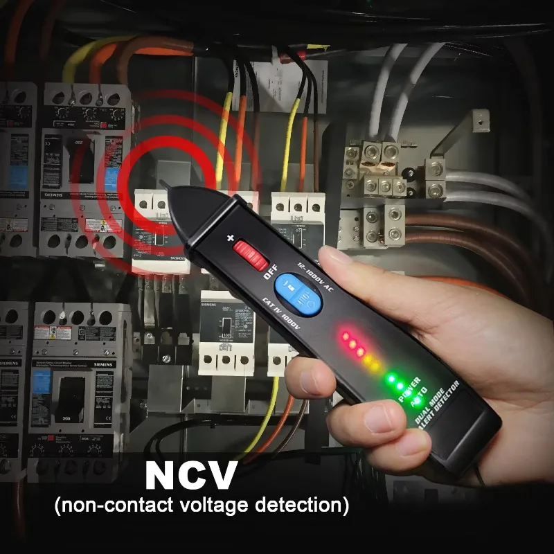 BSIDE Non-contact Voltage Detector Indicator Smart Electric Pen Tester Live/Neutral wire distinction Continuity check NCV Test