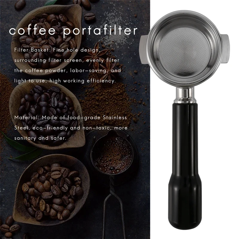 Portafiltro senza fondo per macchina da caffè in acciaio inossidabile da 58MM portafiltro per Rocket/ Expobar doppia bocca/E61/ FAEMA