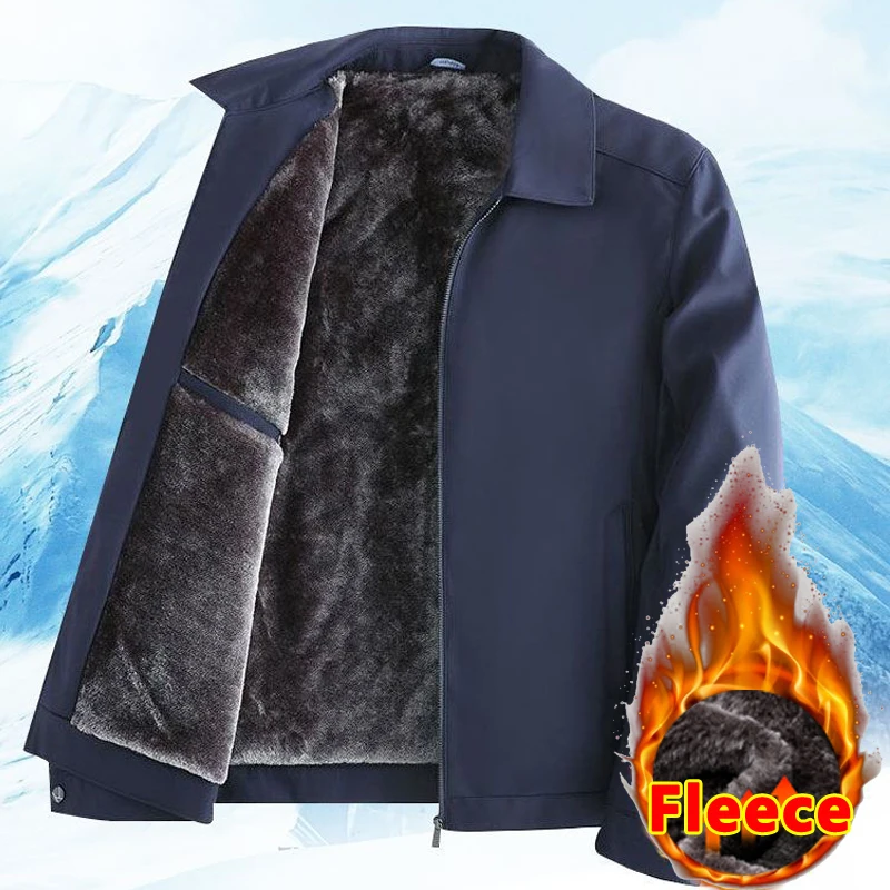 

Толстая флисовая теплая мужская зимняя куртка, ветровка, мужская ветрозащитная мужская зимняя куртка, пиджак, осеннее повседневное деловое пальто L-3XL