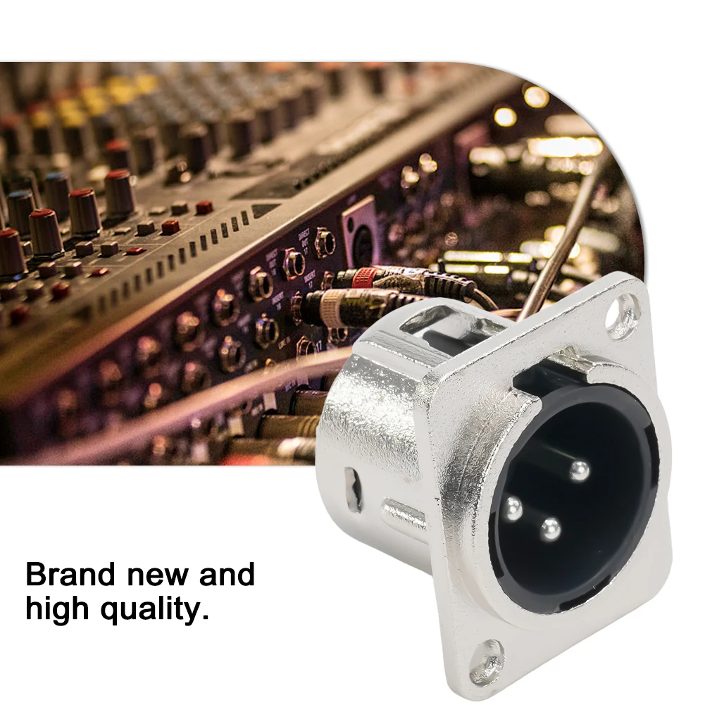 3Pin XLR Socket Male Female Panel Mount Chassis Socket Mic Jack- Audio Connector With Solder Terminals Replace Parts