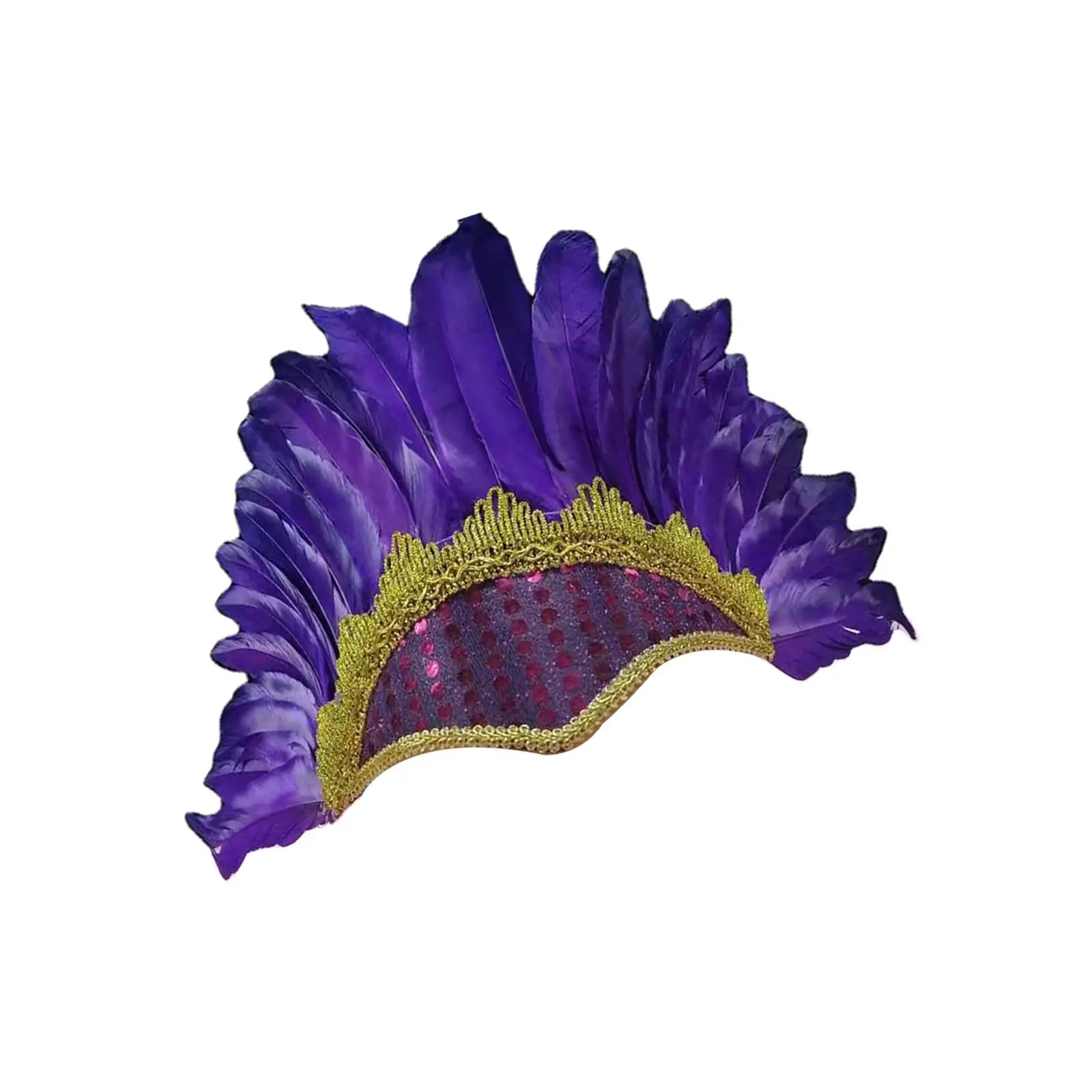 Large Feather Headdress Photo Props Headpiece Fancy Dress Carnival Festival