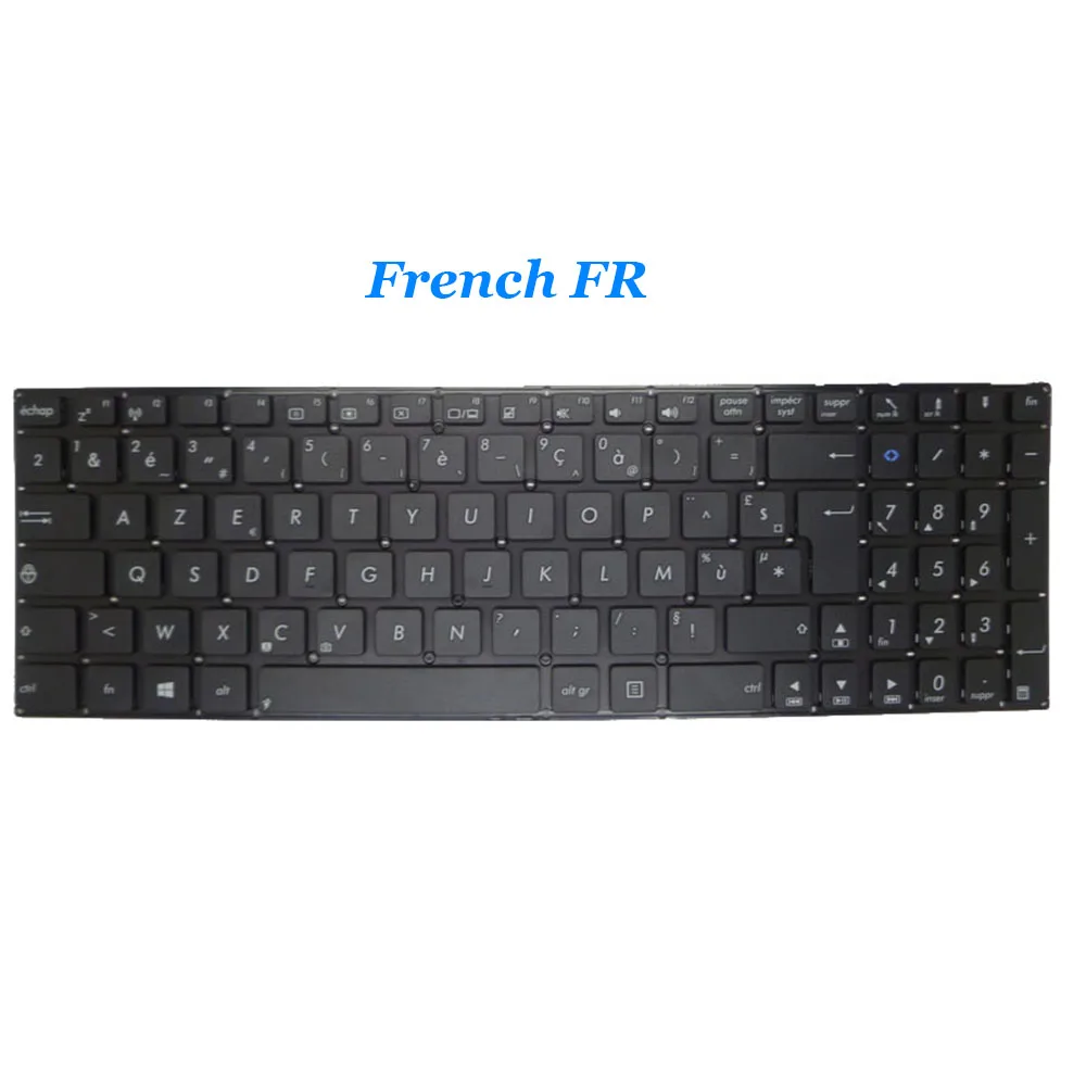 FRJPLA Laptop-Tastatur für ASUS F502 F502C F502CA R509CA X502 X502C X502CA Schwarz ohne Rahmen