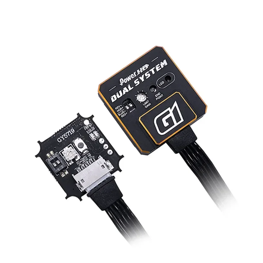 

Power HD G1 высоковольтный двойной вспомогательный гироскоп 7,4 В для дрифта, автомобильный гироскоп заднего привода, регулируемая чувствительность EPA, радиоуправляемый автомобиль