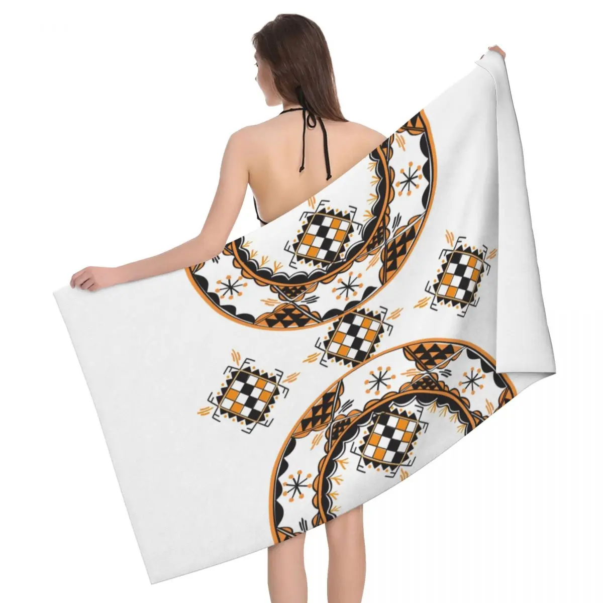 

Z Imazighen Beach Bath Towel Microfiber Kabyle Carpet Amazigh Travelling Swimming Camping Towels