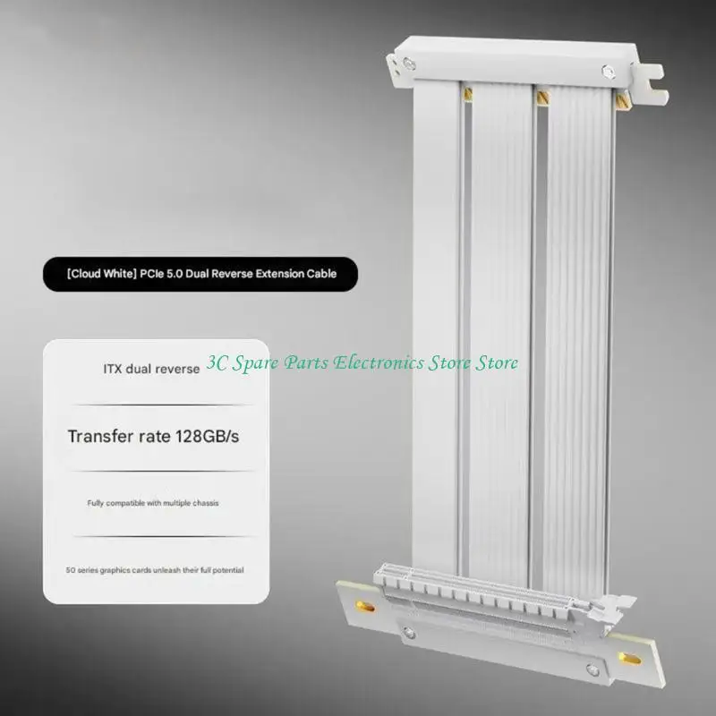 

SZ Flexible PCIe 5.0 Graphics Card Extension Cord Optimized for PC Builds