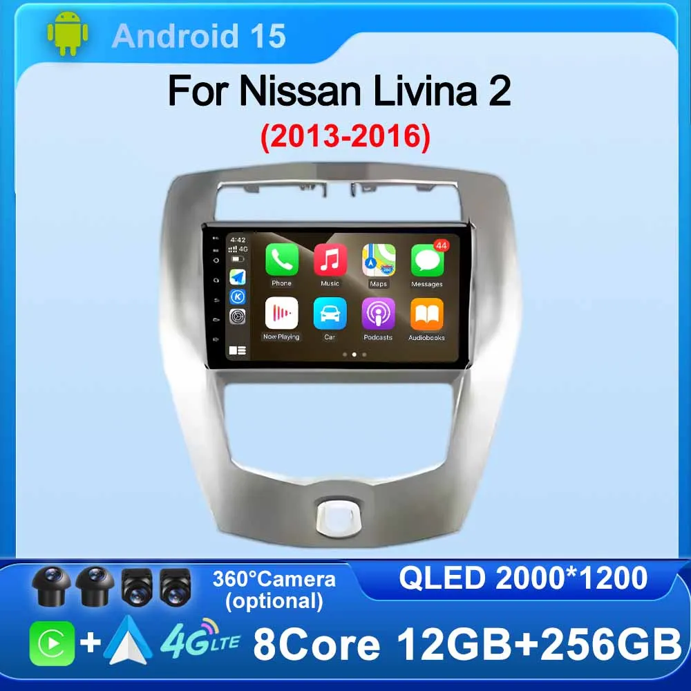 

Car Radio Audio Video Multimedia Player for Nissan Livina 2013 - 2016 Wireless CarPlay Android Auto GPS Navigation BT Stereo