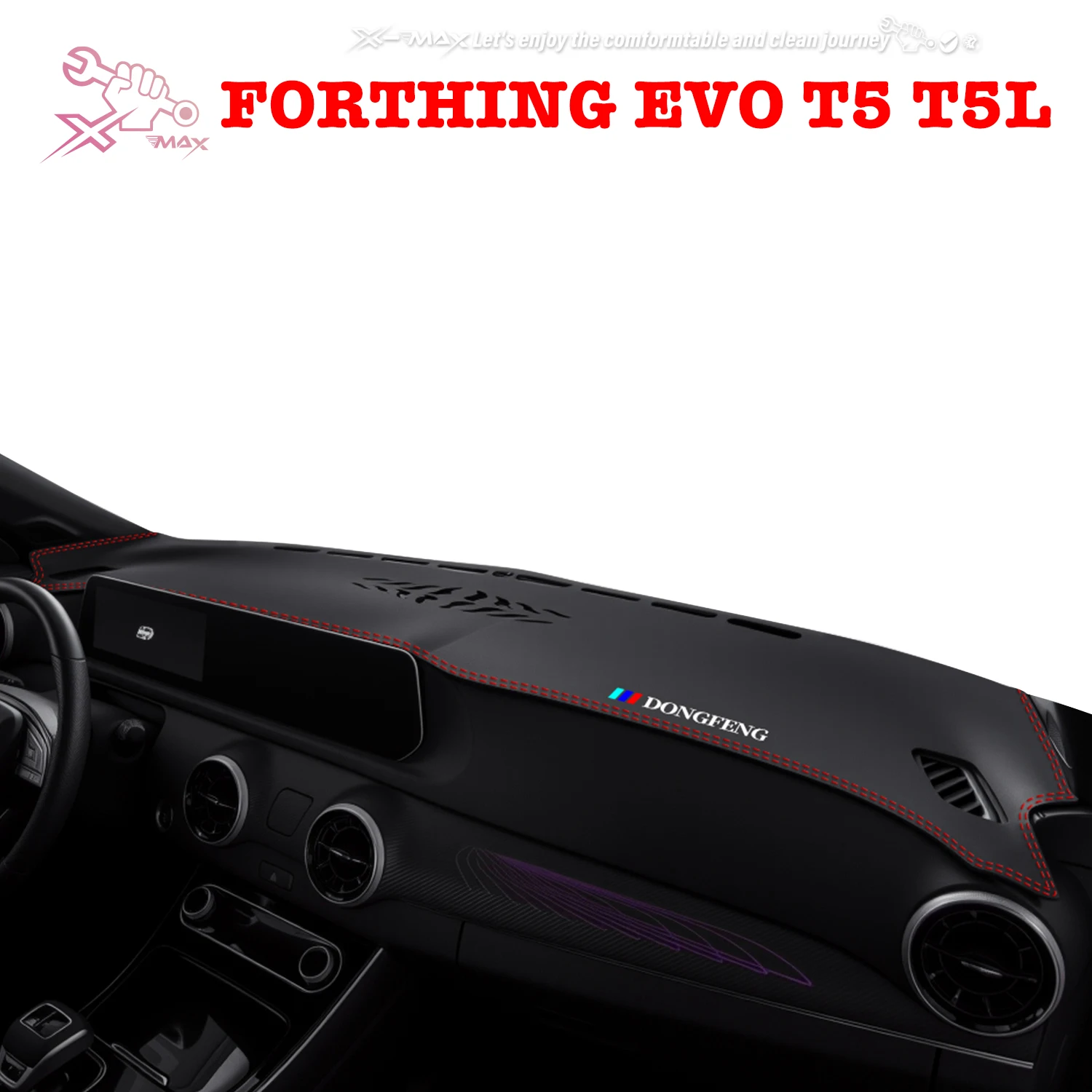 

Left-hand Drive Car Dashboard Mat For DongFeng FORTHING‌ EVO T5 T5L 2024-2025 Light Block Pad Center Console Dash Mat