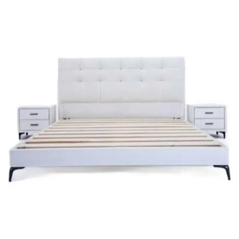 

Italian leather master bedroom double wedding , soft bedside bed