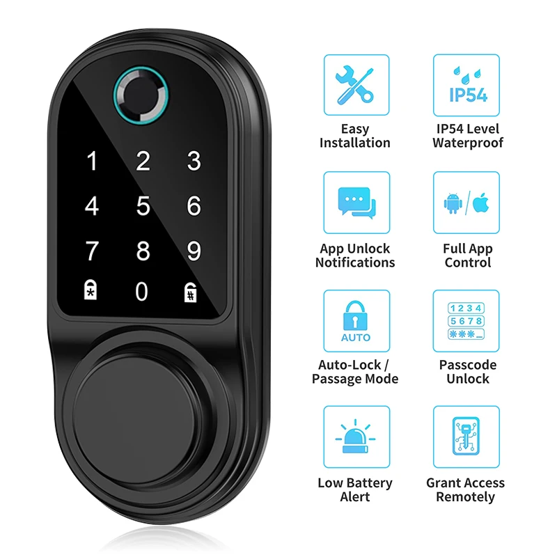 Remote dead Tu keypad code pin combination number tuya lock app password price manufacturer digital smart deadbolt door lock N