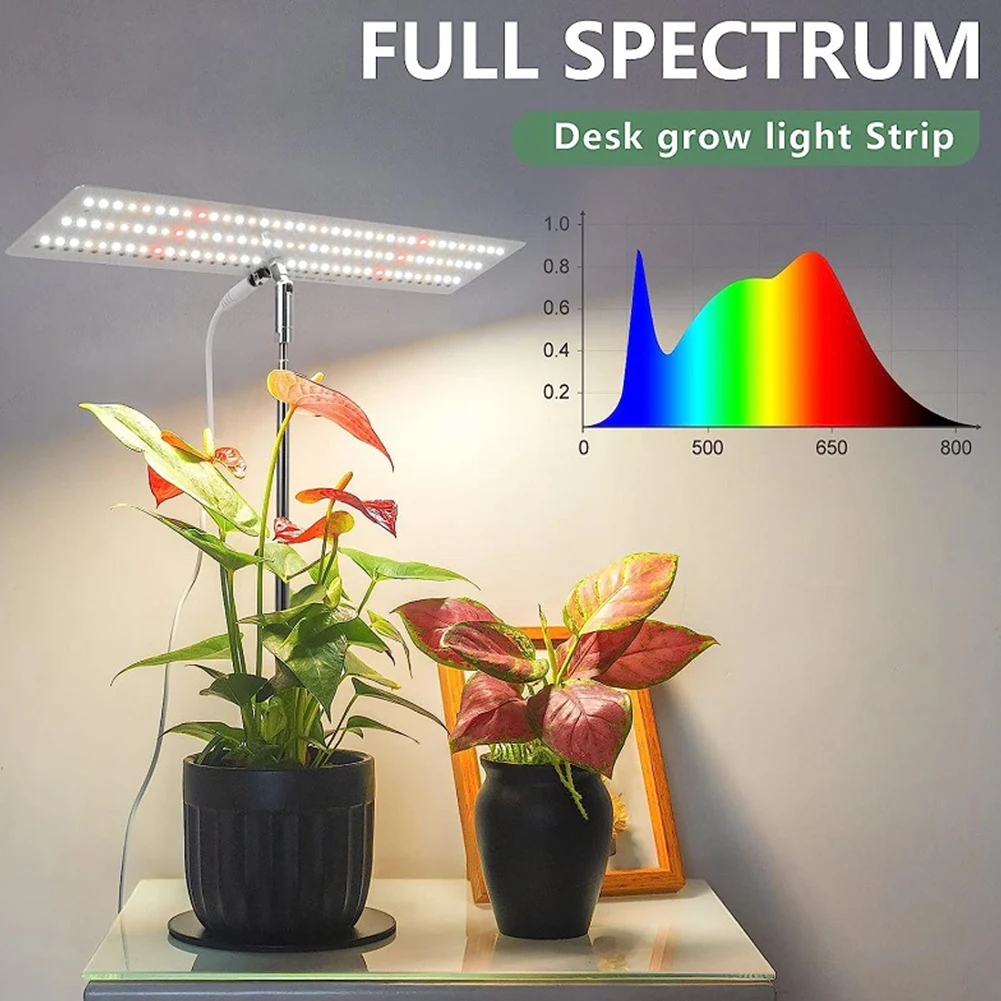 Full Spectrum Plant Lamp Height Adjustable LED Standing Grow Lamp Hydroponics Growing Light for Seedlings Indoor Plants