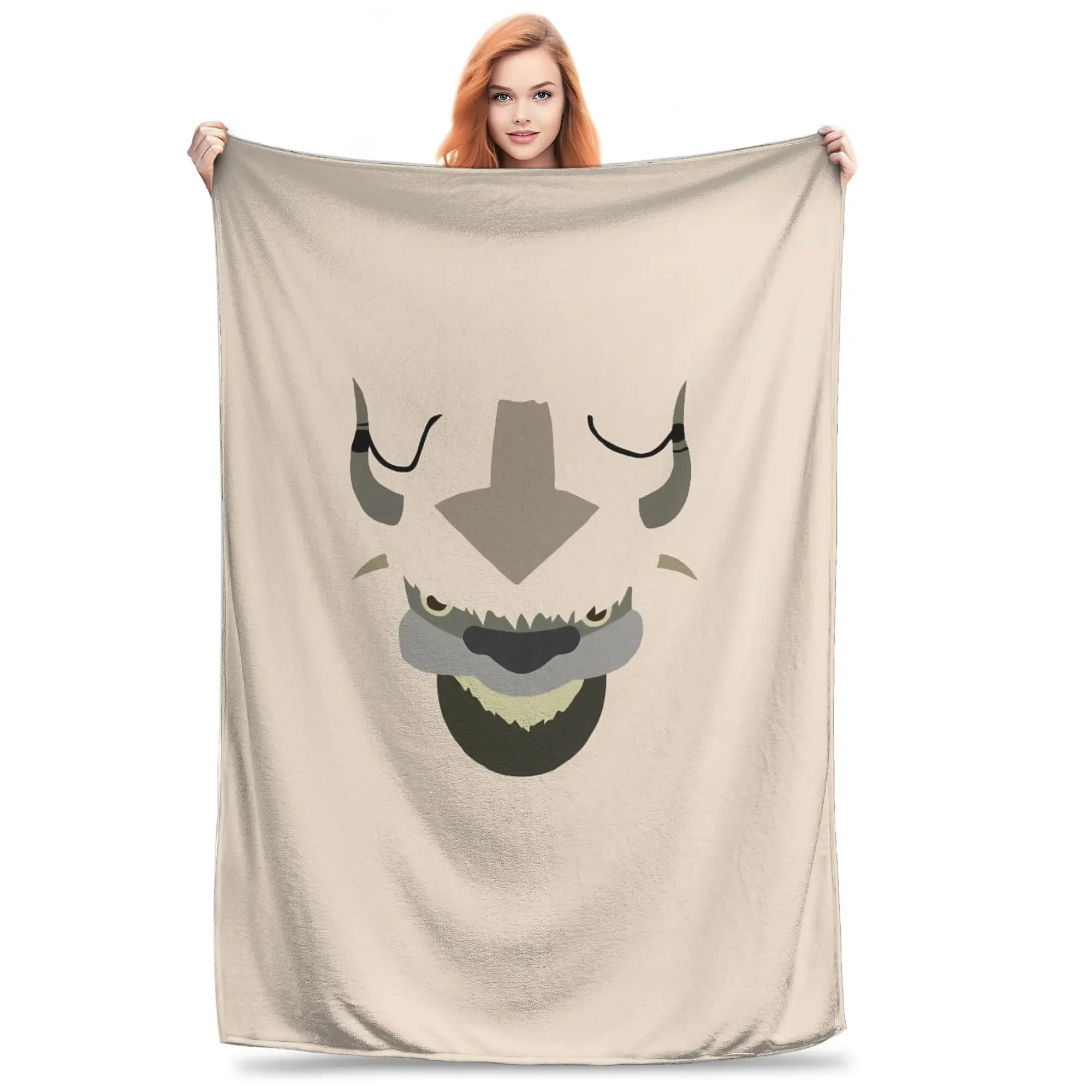 Avatar The Last Airbender Appa Plush Throw Blanket for Couch Chair Sofa Bed  Warm Flannel Bedspread Gift for Kids and Adults