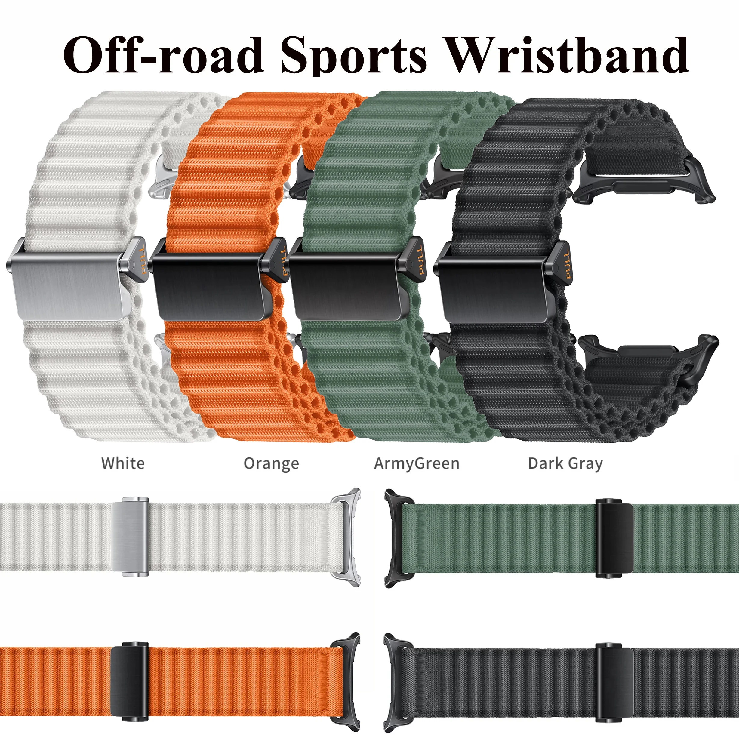 Original Trail Strap For Samsung Galaxy Watch Ultra 47mm Off-road Nylon Braided Loop Metal Buckle Correa Galaxy Watch Ultra 2025