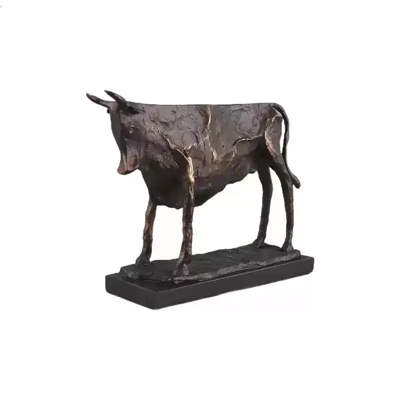 Modern Retro Abstract Cow Ornaments, Home TV Cabinets, Desktop Model Houses, Housewarming Gifts, Bullish Artworks