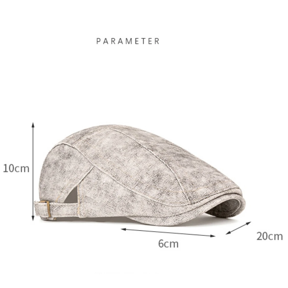 HT4812 Herren Berets Frauen Neue Frühling Herbst Kappe Baskenmütze Hut Männlich Weiblich 100% Baumwolle Ivy Flache Kappe Gewaschene Baumwolle Einstellbare Baskenmütze Kappe – Detail 2