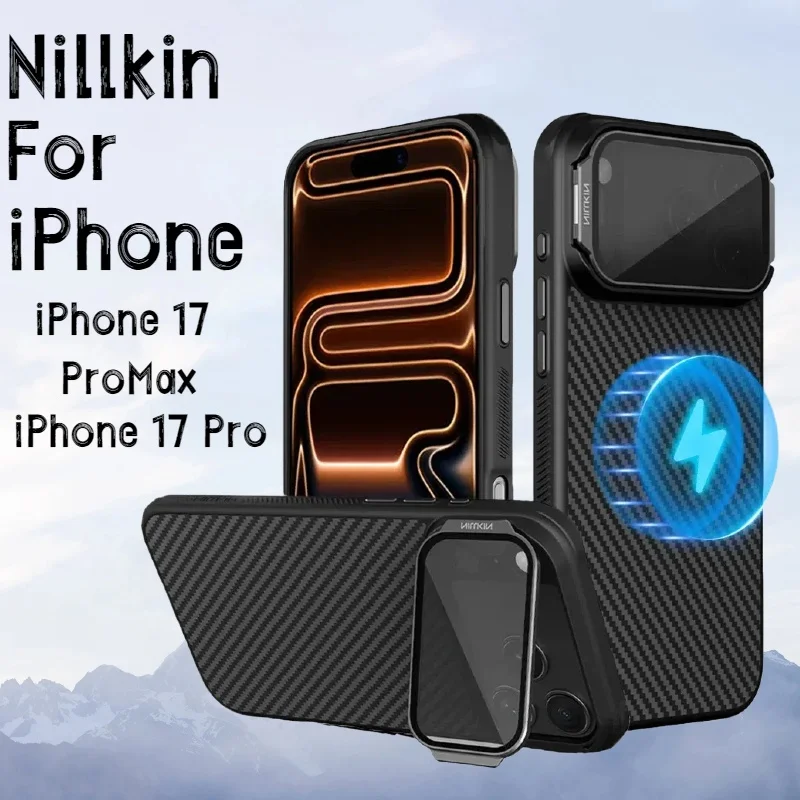 

NILLKIN Magsafe Aramid Fiber Case For iPhone 17 Pro Max Magnetic Charging Back Cover Anti Shockproof for iPhone 17 Pro Cases