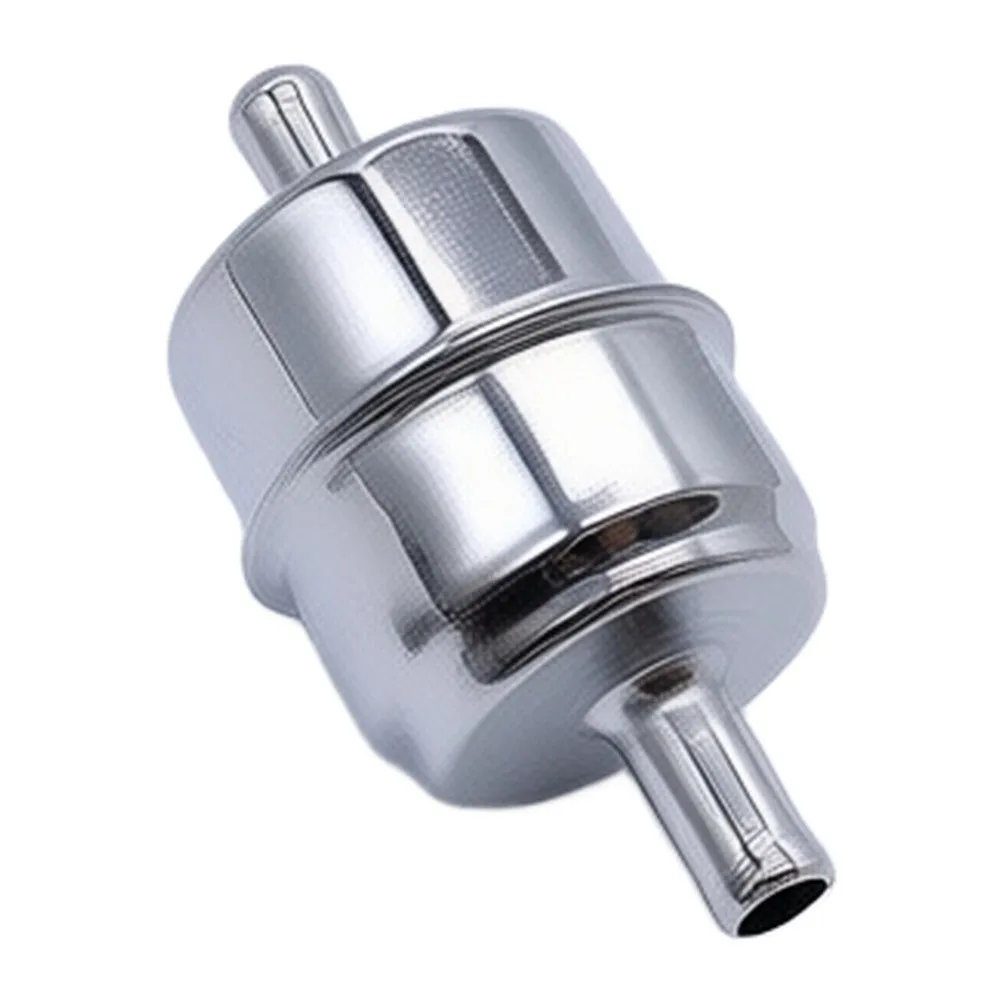 For Engine Maintenance Fuel Filter Chrome Canister Filter Metal Construction Heat Resistant Pressure Resistant For 3 8 ID Hose