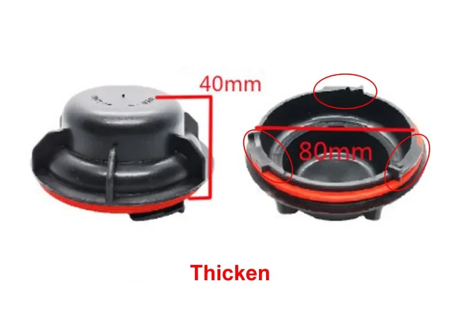 For Changan UNIV 2021 2022 2023 Headlight Dust Cover Waterproof Dustproof Lengthened Headlamp Rear Shell Seal Cap 80mm