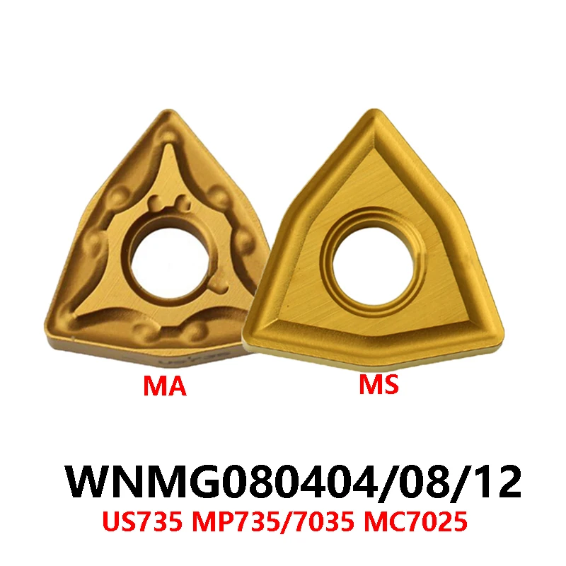 Original WNMG080408-MA US735 WNMG080412 WNMG080404-MS MA MP735 US7020 MP7035 MC7025 Carbide Inserts For Stainless WNMG 080408