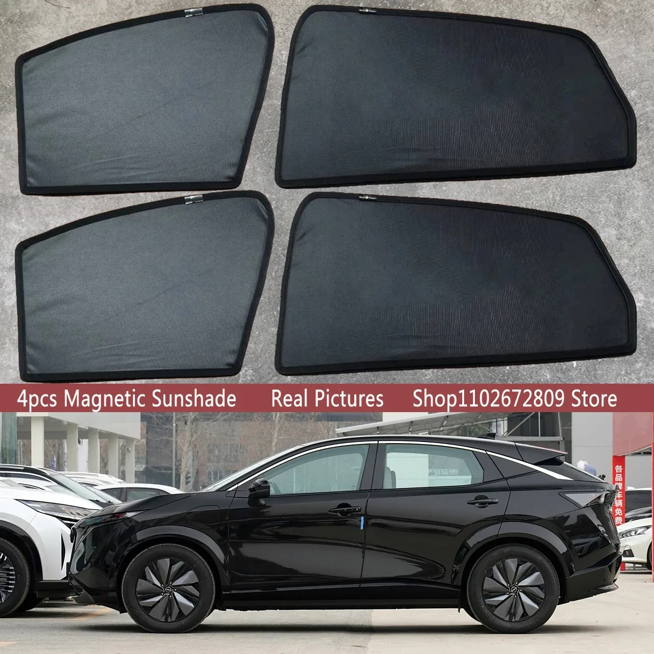 

Magnetic Car Sunshade Shield Front Windshield Frame Curtain Sun Shades for Nissan Ariya FE0 EV 2022 - 2026 2024 2025 Accessories