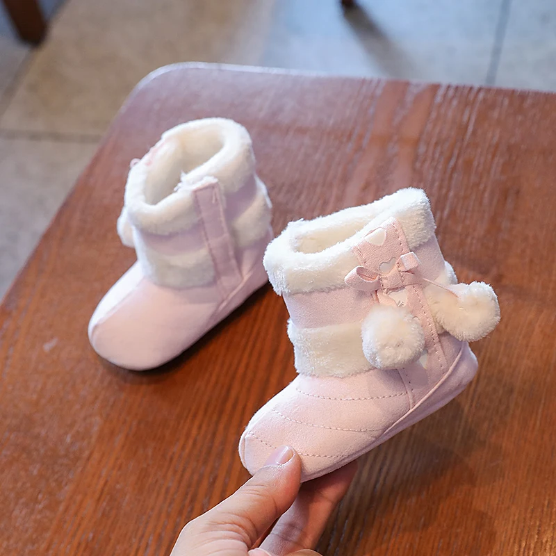 Chaussures Chaudes et Douces de Noël pour Bébé, Premiers Pas d'Hiver, pour Garçon et Fille, Cosplay de Noël, Mignonnes, Animaux de Dessin Animé pour Enfant