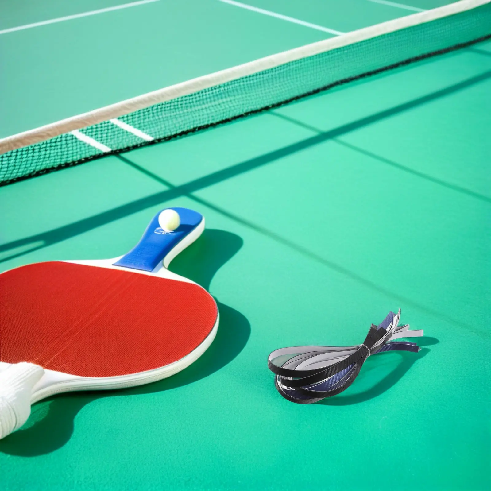 

10 шт. ультратонкой самоклеящейся ленты для защиты края ракетки для настольного тенниса, 0,8 см, высокоэластичная, подходит для рамы ракетки