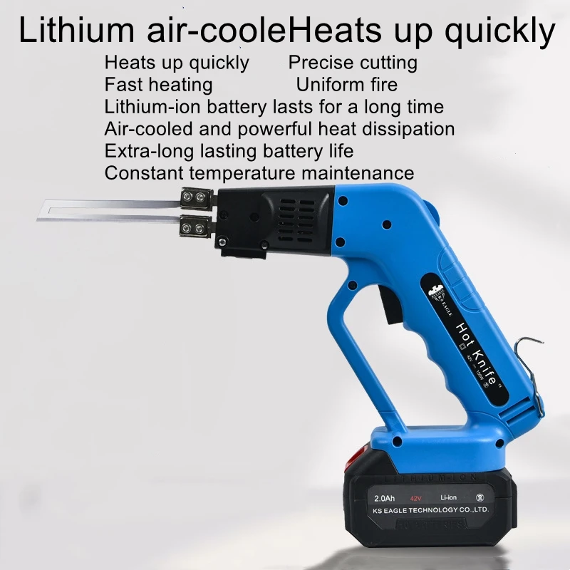 Lithium battery air-cooled charging electric knife foam cutting pearl cotton outdoor high-altitude thermal cutting slotting
