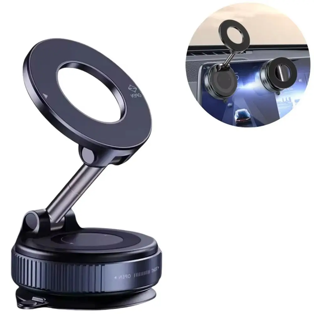Adjustable Magnetic Phone Holder Foldable Double Sided Car Navigation Bracket Anti-Shake Multi-functional Adsorption Bracket
