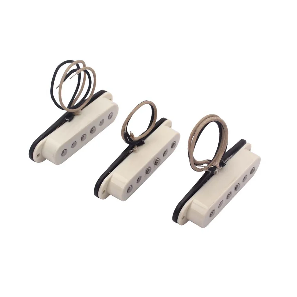 

Pickup Set Single Pickups Guitar Coil Bridge Middle Neck and White Electric Pickupsingle Parts