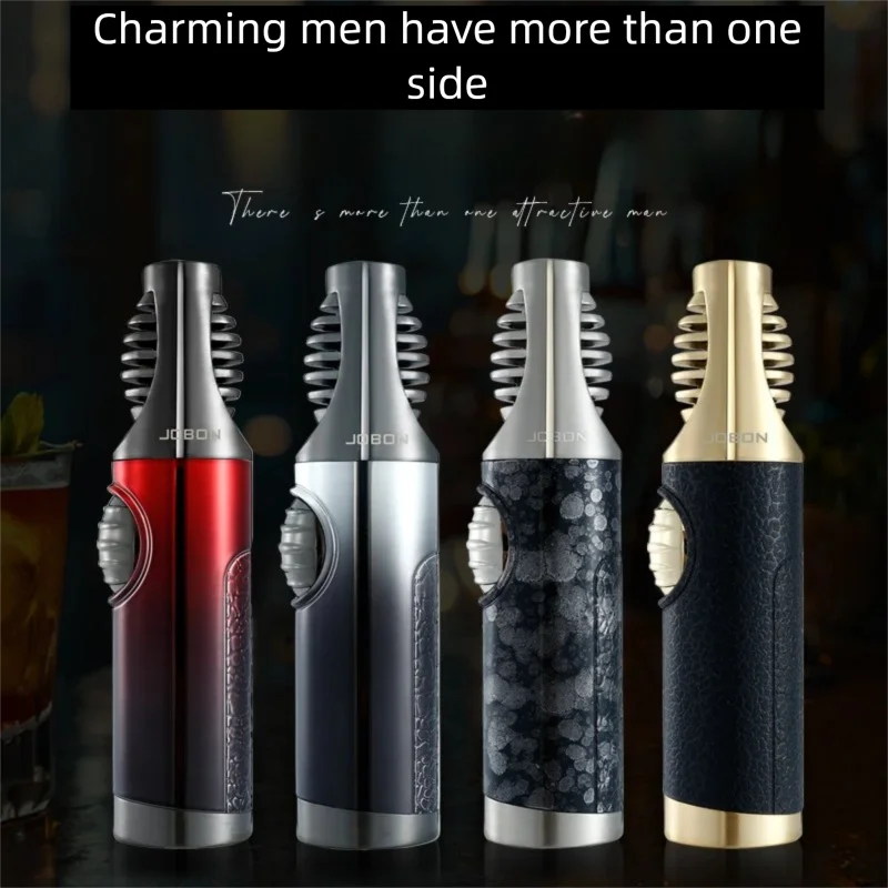Outdoor Jet Flame Torch Lighter - Metal Windproof, Refillable with High Temperature Blue Fire for Moxibustion & Fire Starting