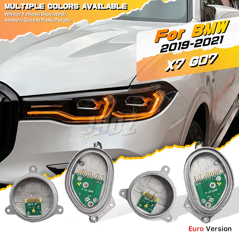 Yellow Amber DRL Board Module Daytime Running Light Turn Signal For 2019-21 BMW X7 G07 Blue Red White LED Angel Eyes 63119466176