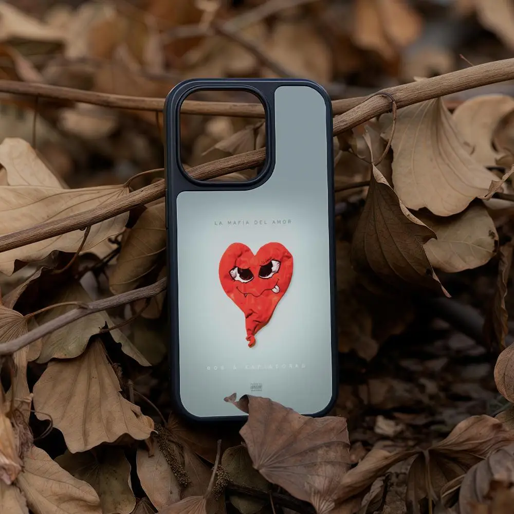 

La Mafia del Amor Phone Case For iPhone 16 15 14 13 12 11 Pro Max Plus Black Frame Acrylic Carbon Fiber Hard Shell