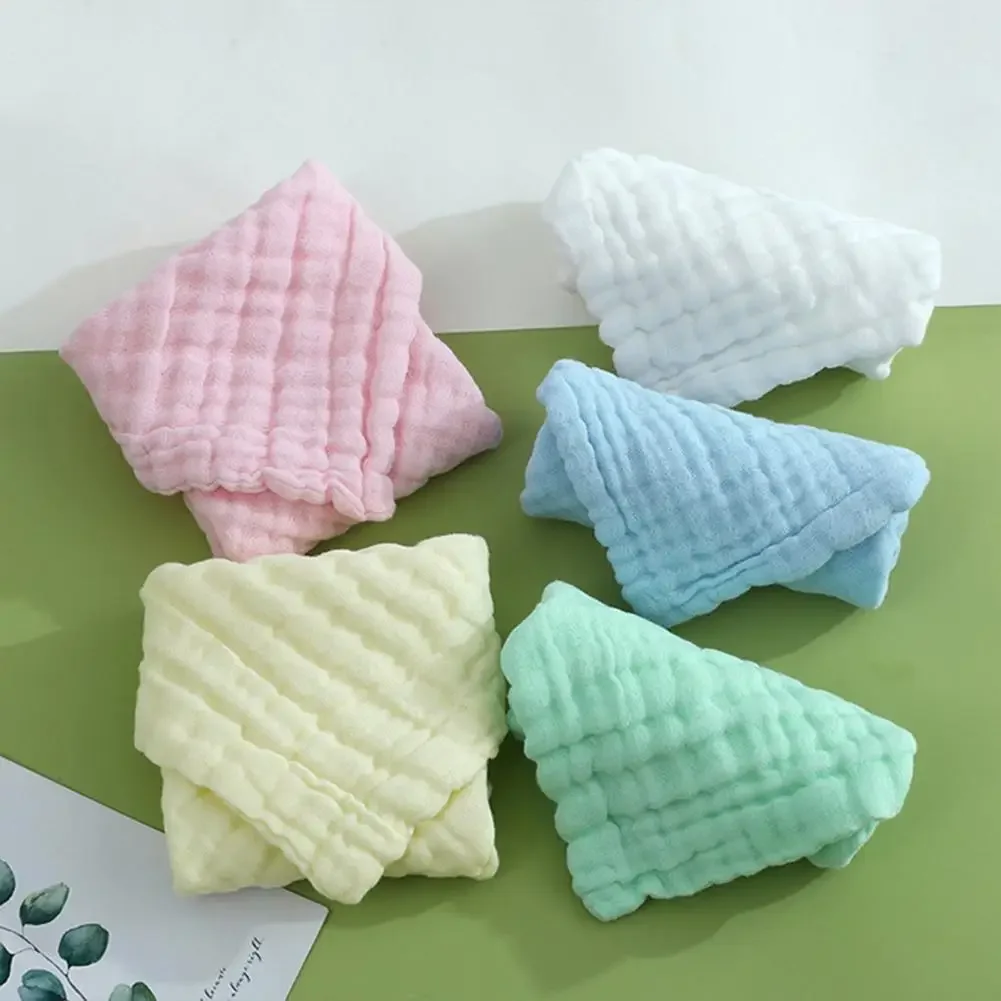 Baby Washcloth Soft Absorbent Baby Bath Towel Square Gauze Facecloth Face Wash Wipe Hand Newborn Infants Kids Girls and Boys