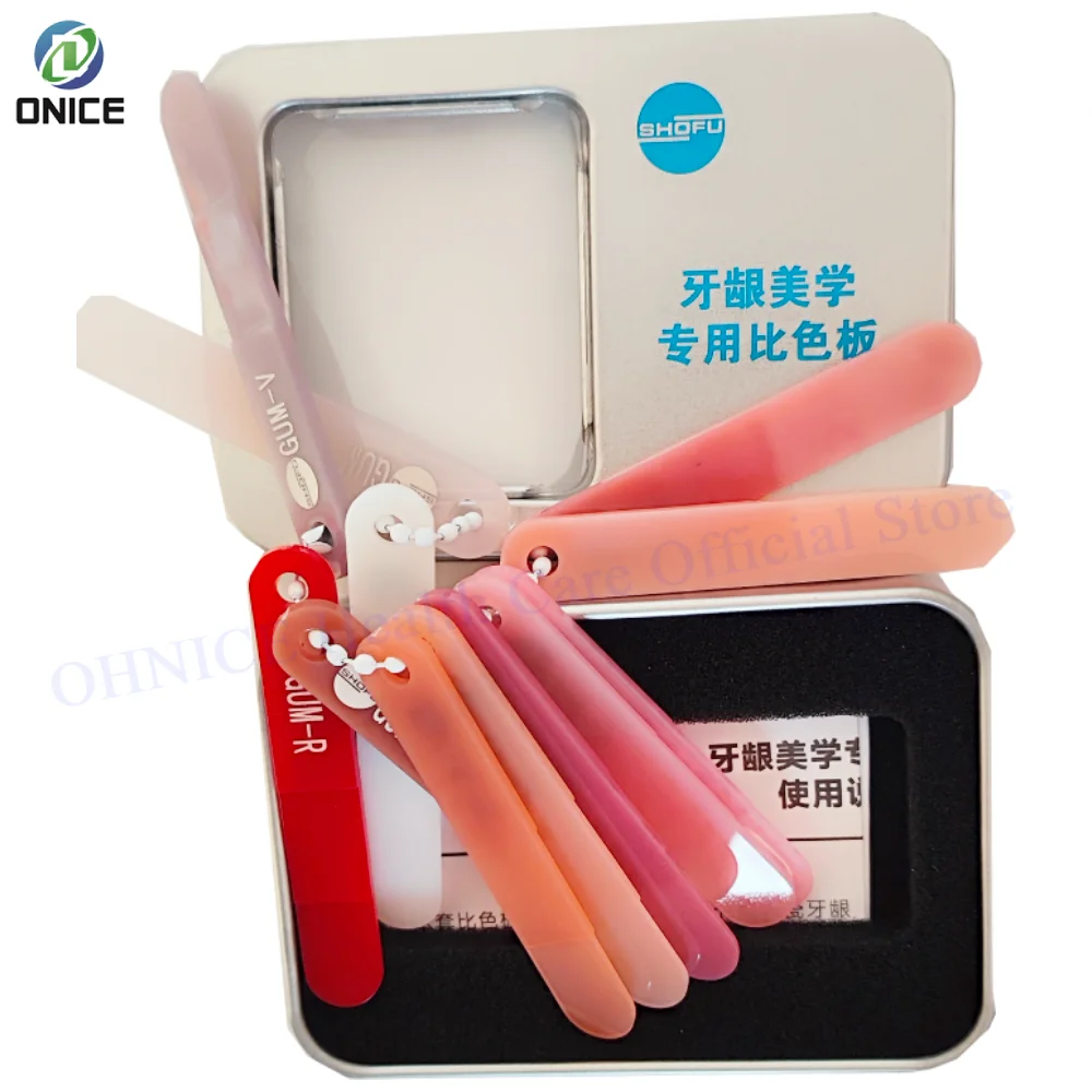 

Эстетическая направляющая для десен Shofu с 12 цветами — колориметр и индикатор цвета резинки для зубных протезов для стоматологов