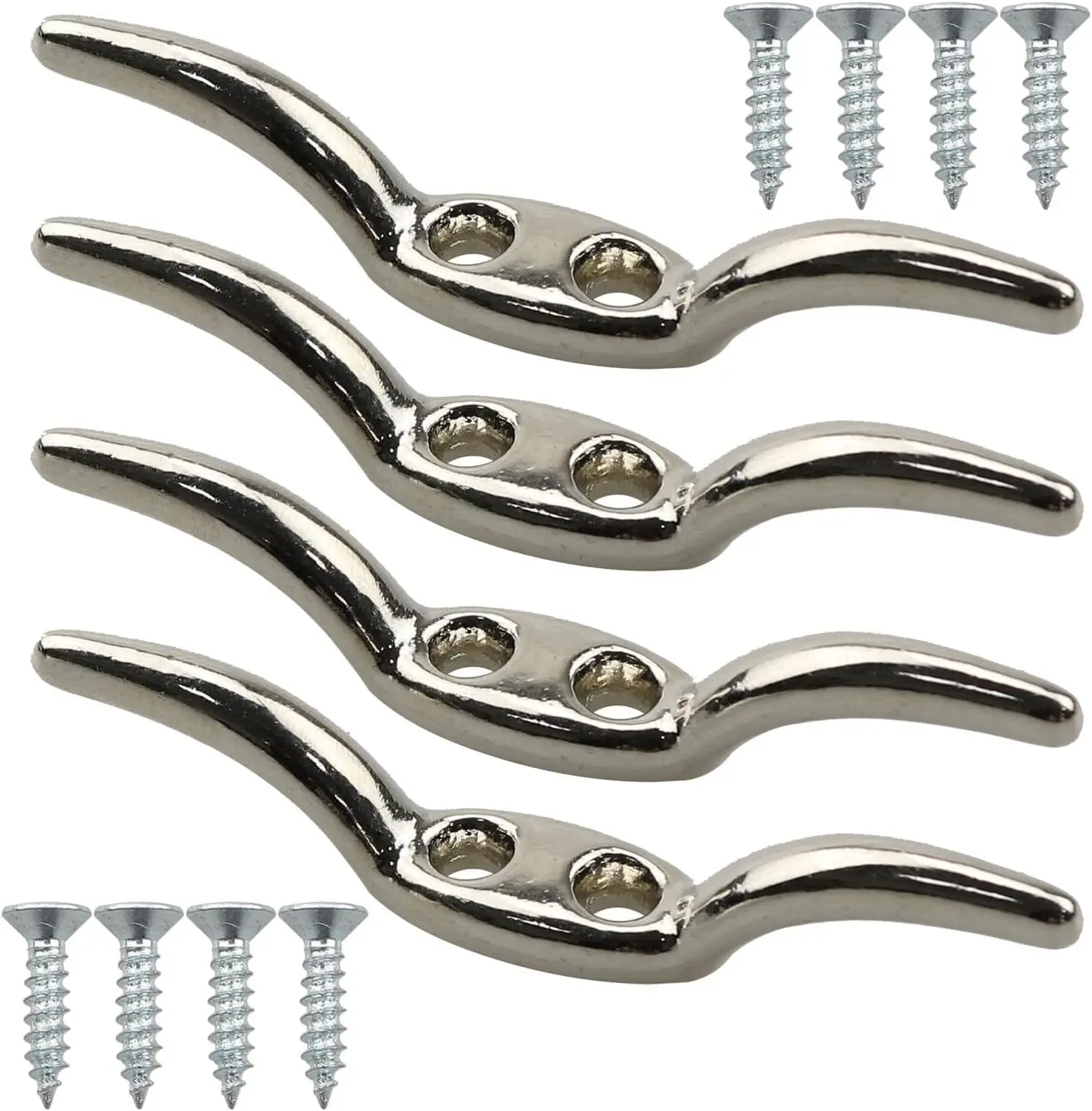 

4pcs Heavy Duty Zinc Alloy Blind Cord Winder For Window Curtain Rope Cleat Flagpole Boat Dock Line Organizer Home Decor Craft