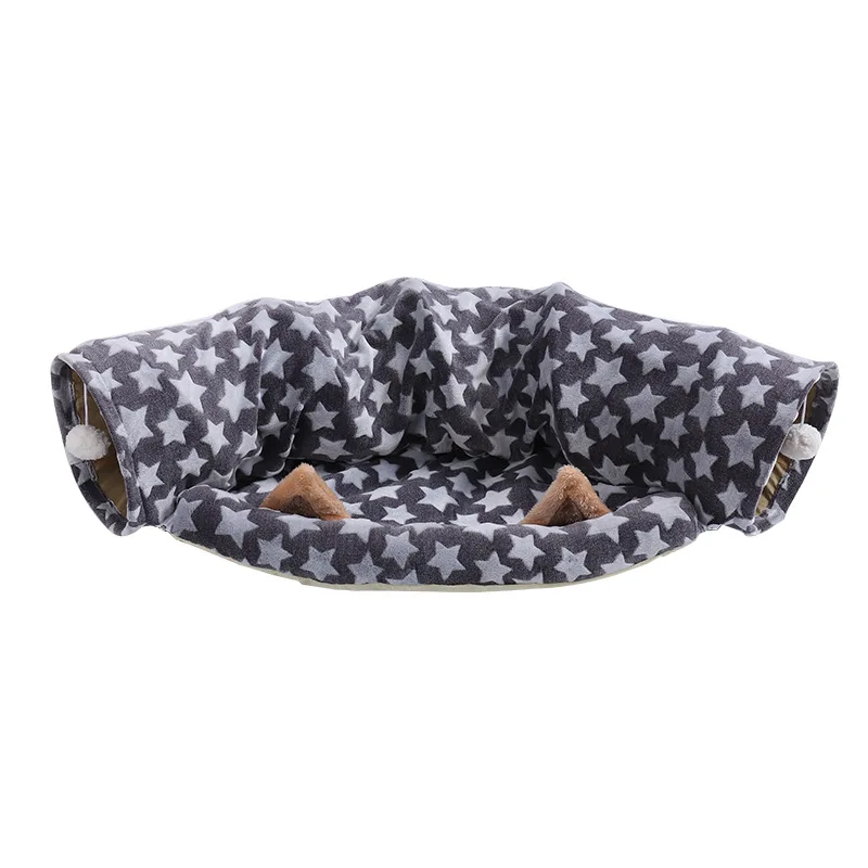 Gray stars a variety of foldable cat tunnel toys, scratch-resistant cat tunnel bed, self-hey cat toys