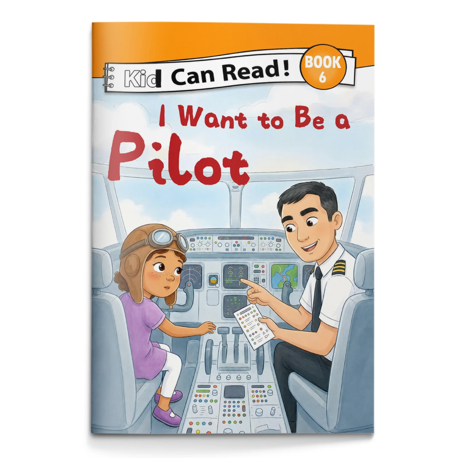 I Want to Be a Pilot, Beginning Reader Career Book with Aviation, Airplane, Cockpit, Travel and Early Reading Practice