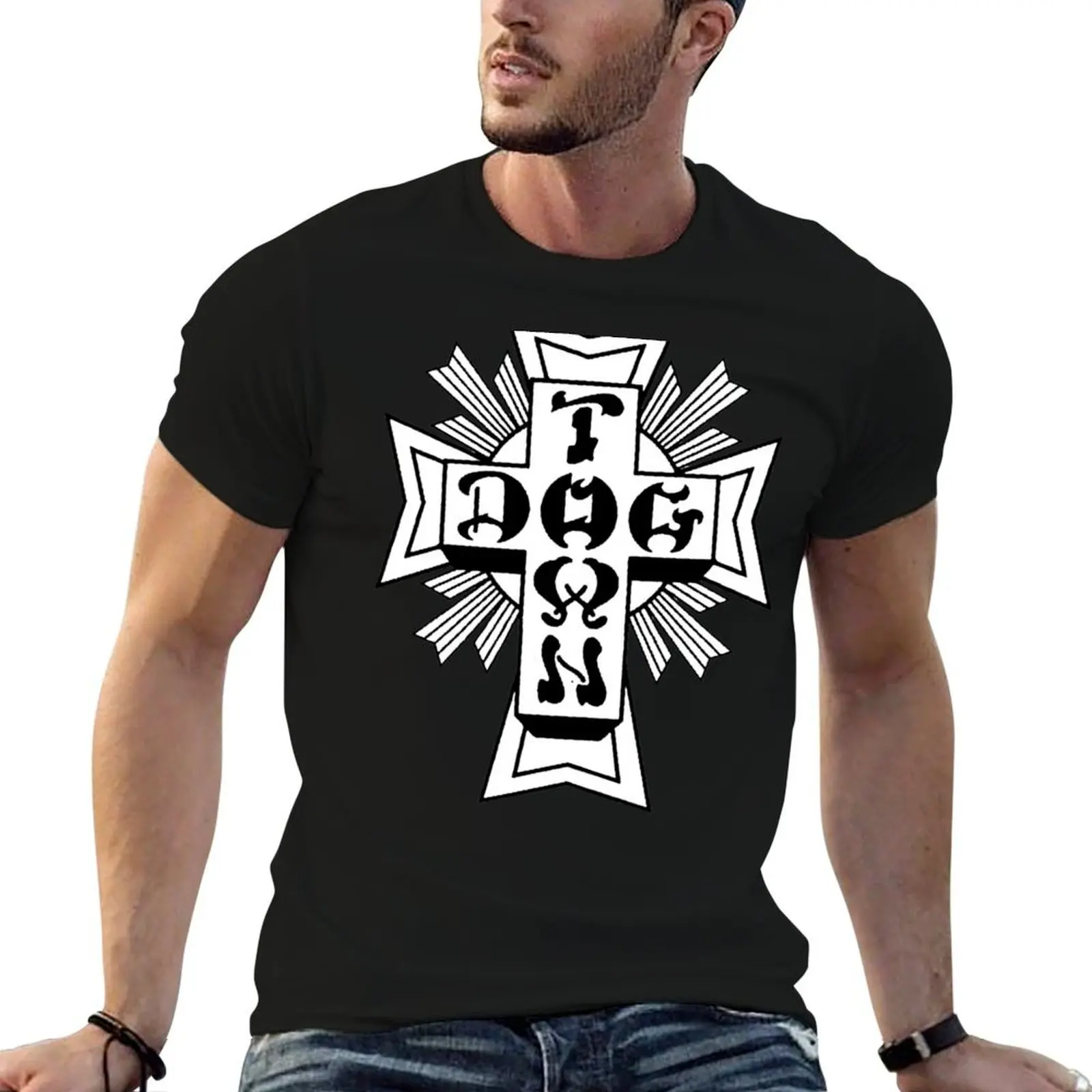 Camiseta Dog Town para homem, pacote de camisetas brancas para homem, camisetas gráficas, camiseta com estampa personalizada