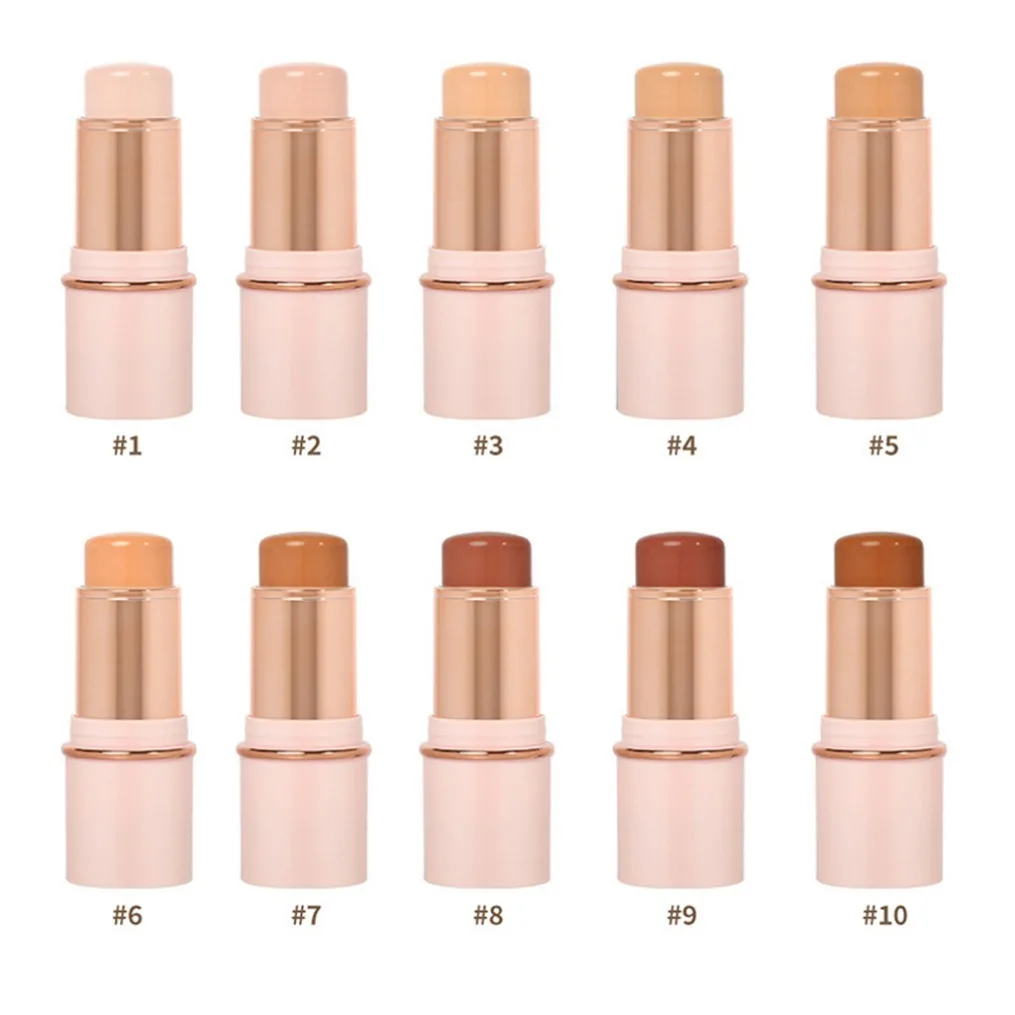 Trucco vegano Fondotinta viso Contorno Stick Controllo olio Idratante naturale Stick correttore evidenziatore con etichetta privata a lungo termine